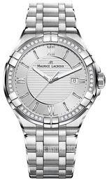 Maurice Lacroix Aikon Quartz Silver colored/Steel Ø42 mm AI1008-SD502-130-1