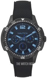 men's black nautica multifunction watch n09910g