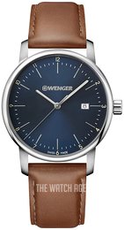 Wenger Men's 41mm Brown Calfskin Band Steel Case top Quartz Analog Watch 79131 (NIB)