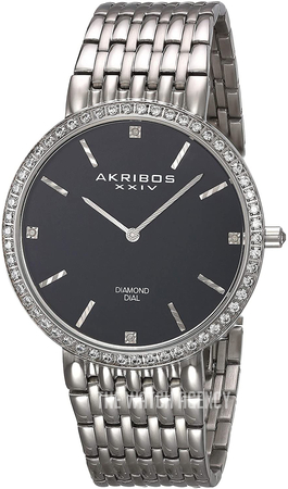 Popular Akribos XXVI AK601BK genuine Diamond Watch for women