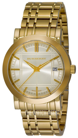 Burberry watch mens store gold