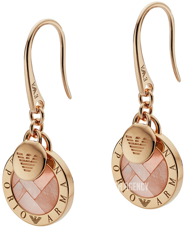 Emporio Armani Earrings Rose gold colored steel EG3376221 | TheWatchAgency™