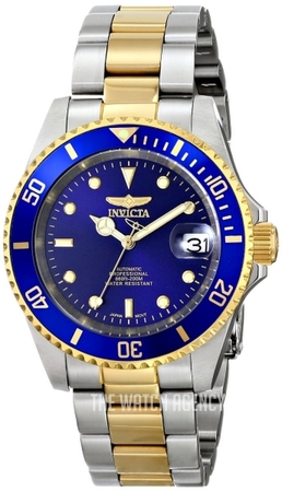Reloj Dorado Invicta pro diver Gold Blue