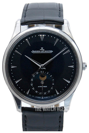 Master Ultra Thin Moon Stainless Steel Black Leather 39 mm ref. 1368470