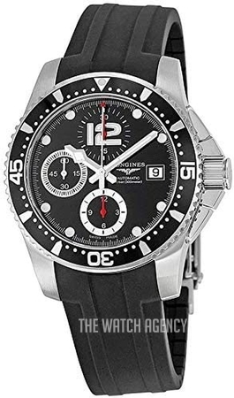 Hydroconquest Black Rubber 41 mm ref. L3.644.4.56.2