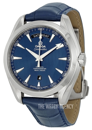 omega aqua terra day date blue