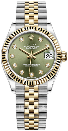 rolex datejust 31 green price