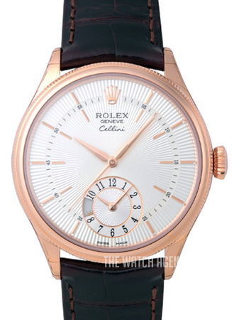 rolex cellini dual time rose gold