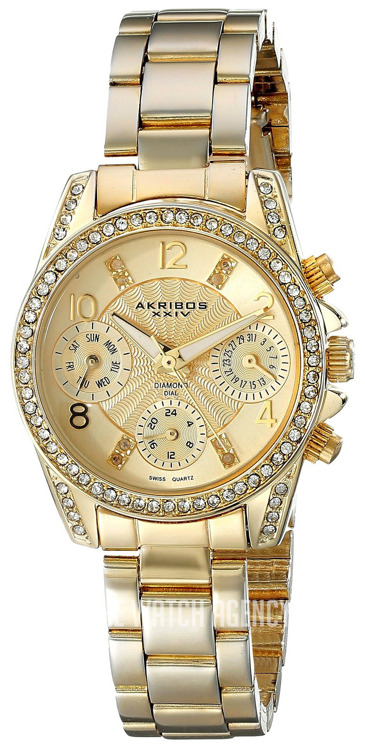 Akribos gold watch best sale