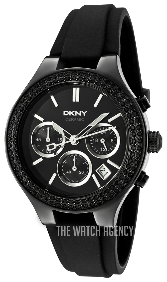 Dkny black and discount gold ceramic watch