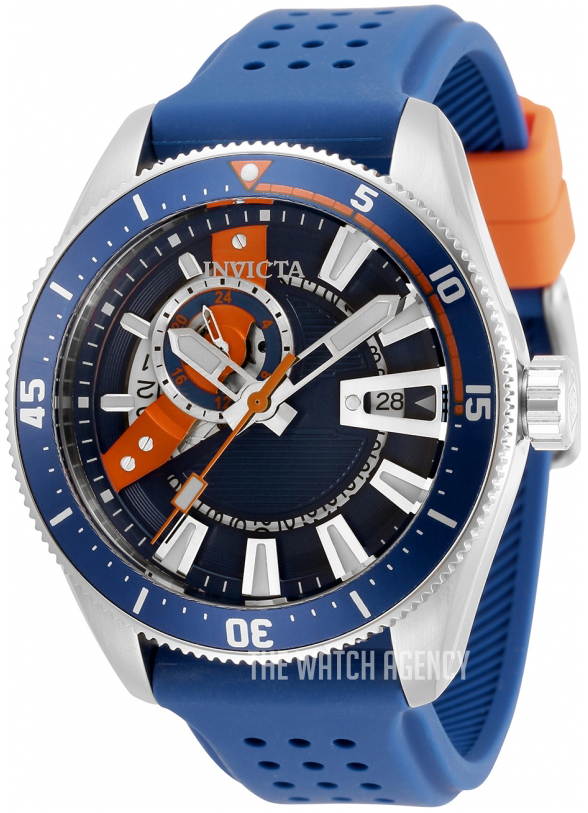 Orange and blue invicta watch hotsell