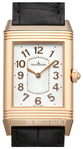 Grande Reverso Lady Ultra Thin Duetto Duo Pink Gold Silver colored Leather ref. 3302421