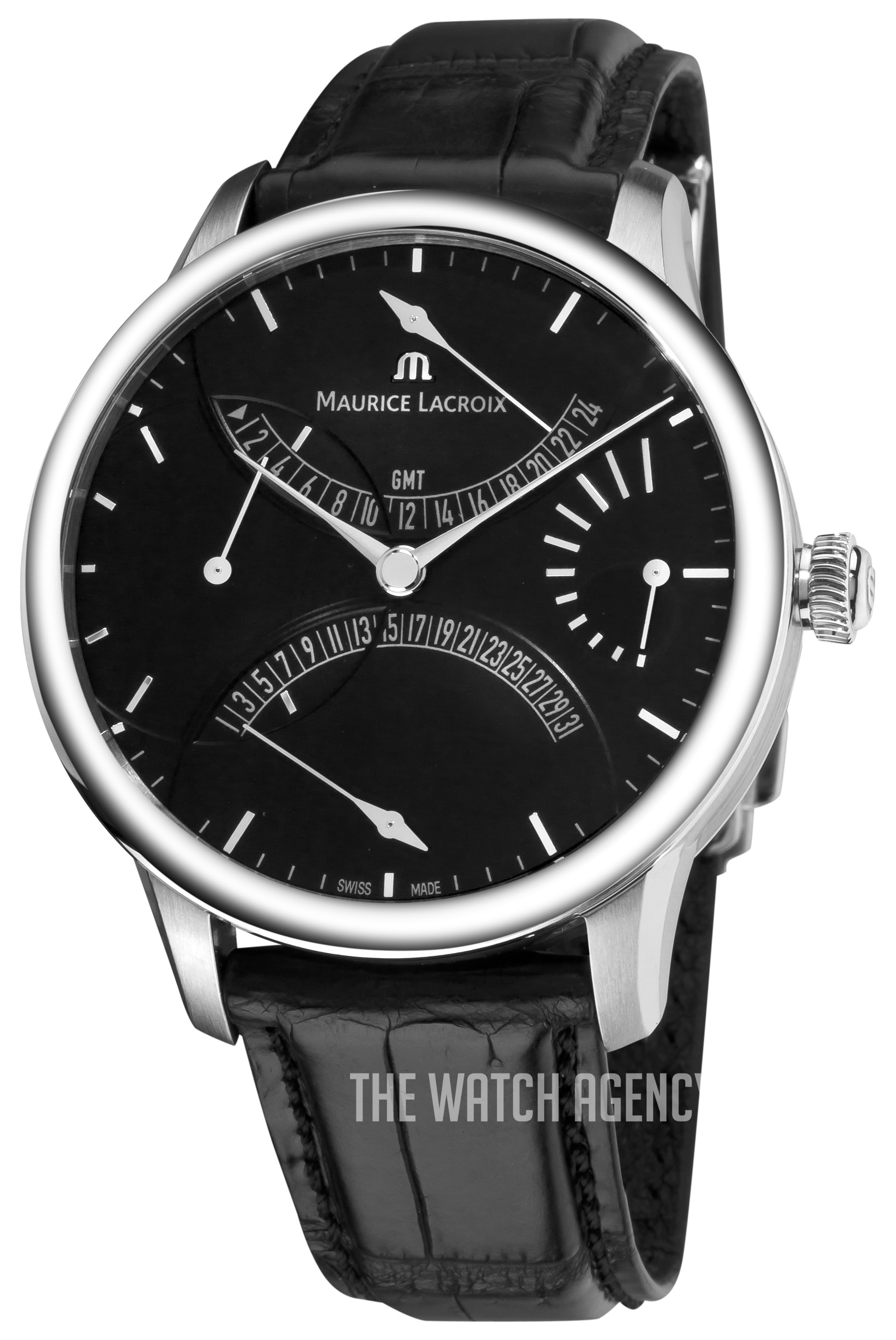 Masterpiece Black Leather 43 mm ref. MP6518 SS001 330 1