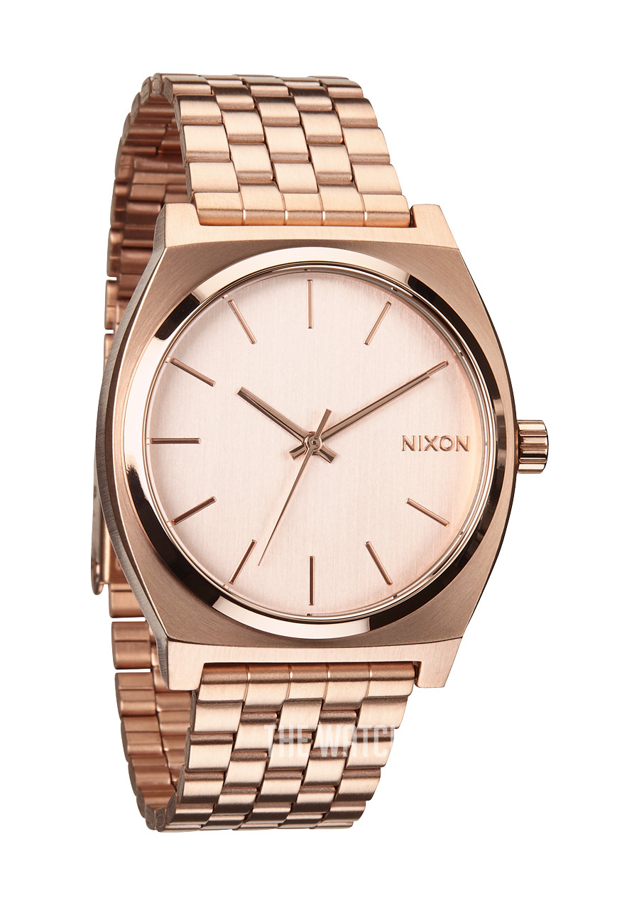 Nixon time teller outlet black rose gold