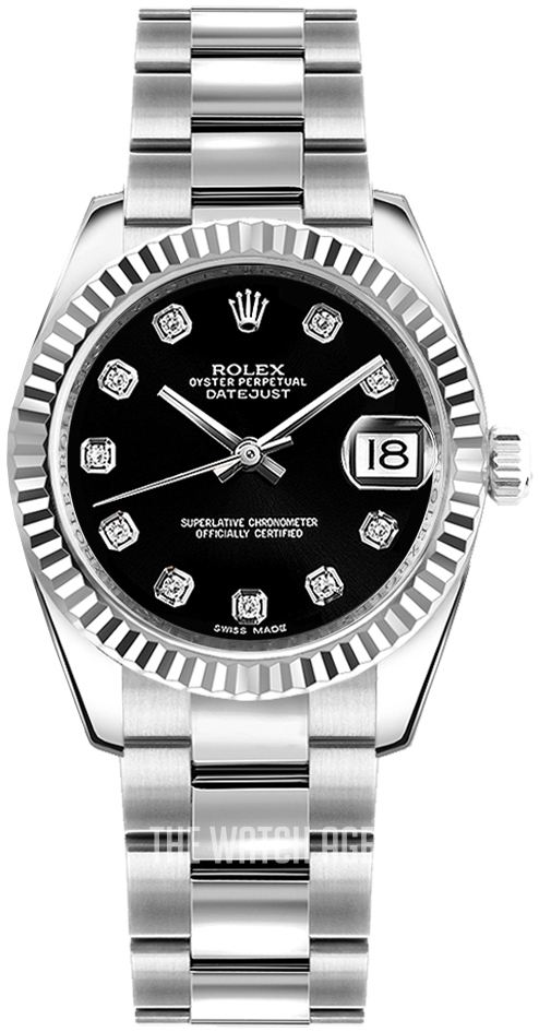 datejust 31 black dial