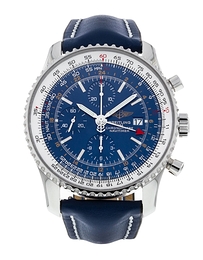 breitling navitimer world blue dial